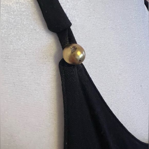 Vintage Black and Gold Party Dress - Picture 10 of 13